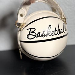 Basketball Shoulder Women Messenger Bag Purse Tote Mini Crossbody Round Handbag