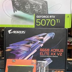 5070 Ti GPU, Motherboard, Ram, SSD, NEW Bundle deal