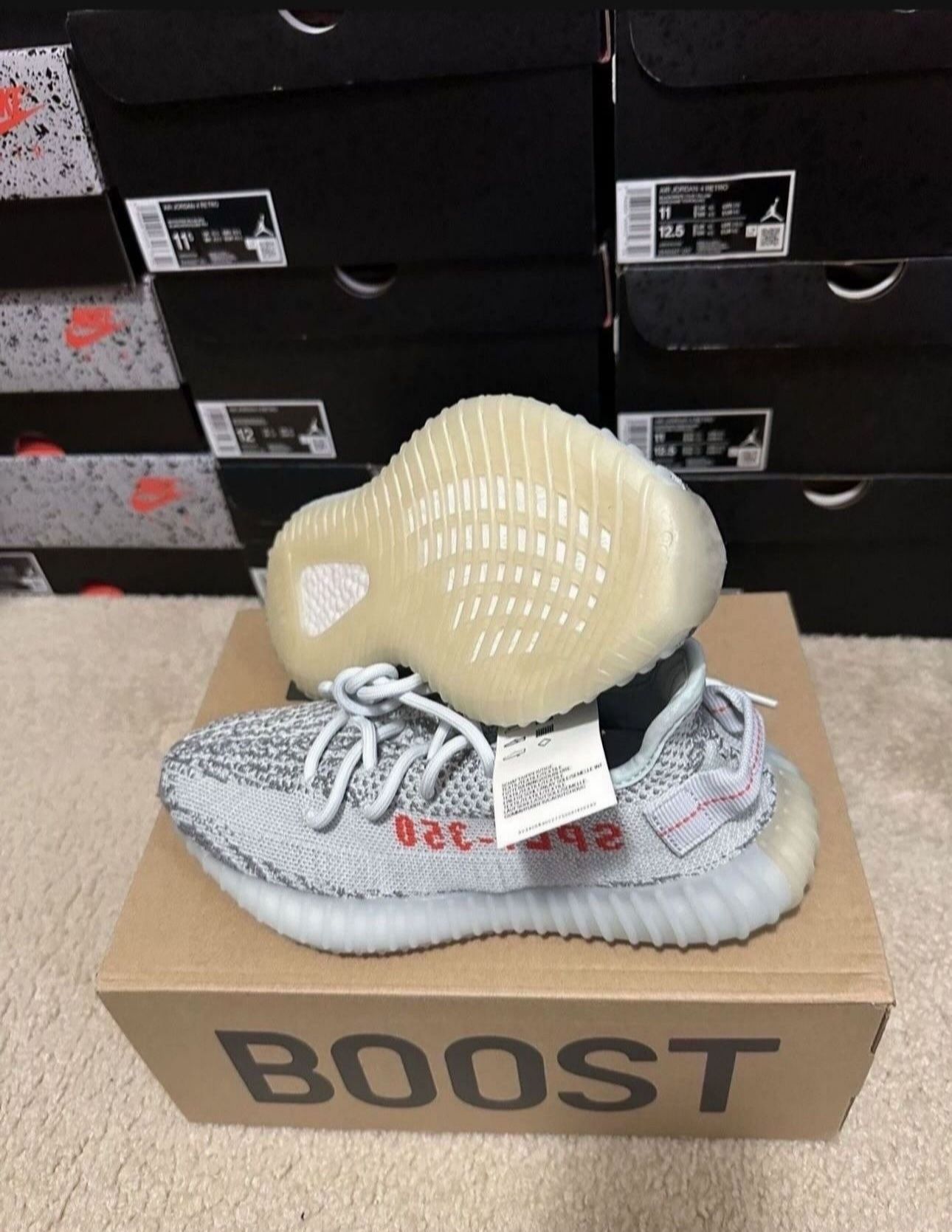 adidas Yeezy Boost 350 V2 Low Blue Tint B37571 Size 5 Mens / 6 Womens Brand New