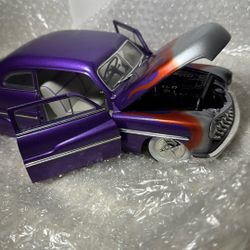 1:18 1949 Mercury Lead Sled Diecast – Purple Flame Custom