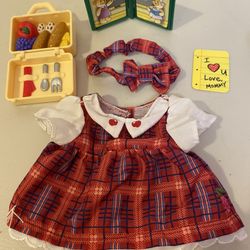 Vintage Fisher Price 1999 Briarberry Bear School Set Outfit