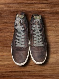 Vans classic Brown leathe Hi Tops Size 6.5