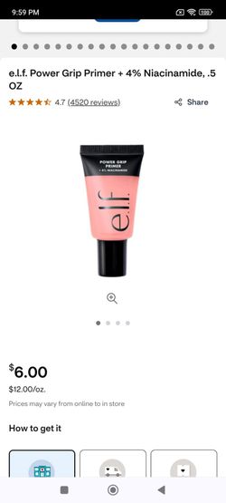New e.l.f. Power Grip Primer + 4% Niacinamide