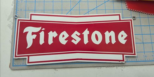 Firestone tire display sign RARE