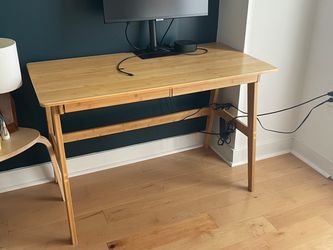 Bamboo Desk with Storage Drawers – 46" x 23.5"