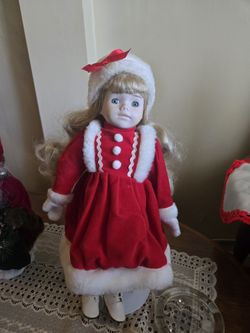 Vintage 16inch porcelain ice skating doll