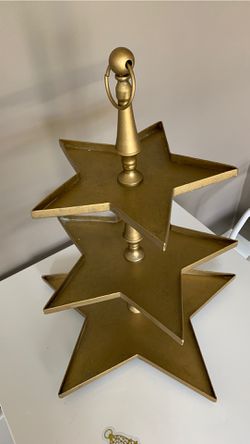 Gold Star 3-tier serving tray