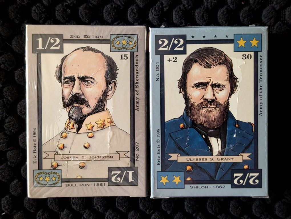 Dixie Bull Run & Shiloh 1862 Deck Columbia Games Civil War CCG 2 Boxed Sets Strategy Wargame