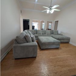 HUGE OVERSIZED CORDUROY RIBBED SECTIONAL – $2000