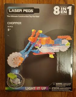 New LASER PEGS Light It Up. Construction Toy. Chopper.