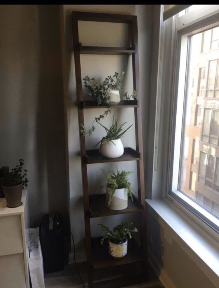 Crate and Barrel Leaning Bookcase
