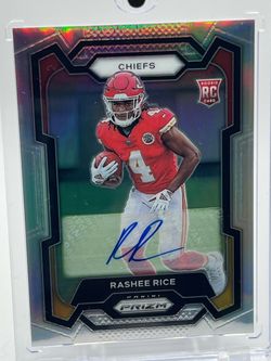 2023 Panini Prizm Rashee Rice Silver Prizm Autographs #350 RC Auto Chiefs