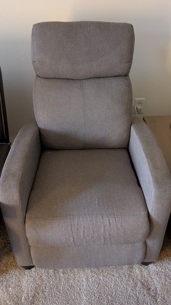 Recliner Chair - ( Gray  Fabric)