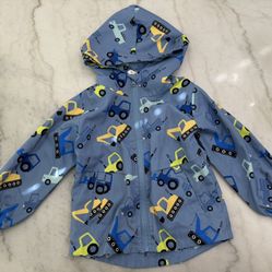 Toddler Windbreaker With Construction Vehicles 