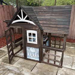 KidKraft Spring Breeze Wooden Playhouse w/ Porch – Outdoor Kids Playhouse