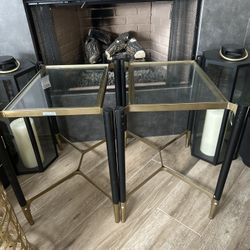 Black And Gold End Tables