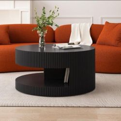 Brand:Bsyeio ,Modern Center Table with Storage,Vertical Stripe Design Coffee Table 