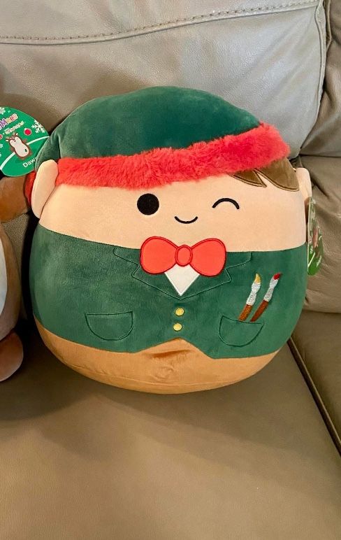 Squishmallows 12" Christmas Jangle Winking Workshop Elf Plush. New with tag.