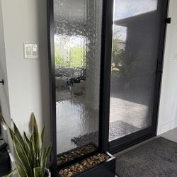 Free-standing Waterfall Feature For Home Decor. 