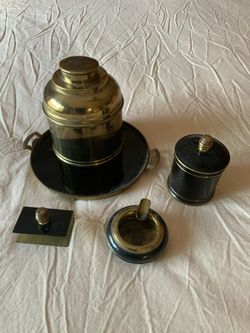 Vintage Brass Humidor / Smoking Set