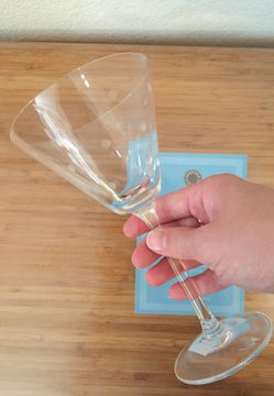 2 Kate Spade Martini glasses with Larabee dot
