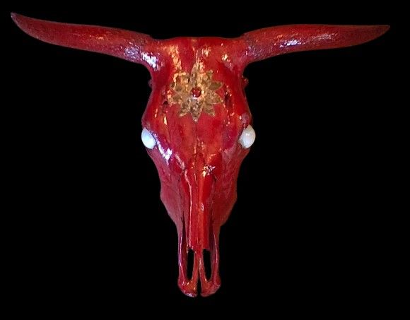Exotic Cow Skull Lamp