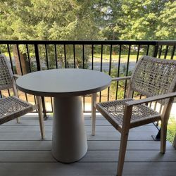 West Elm Concrete Bistro Table 