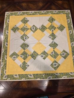 Beautiful Table Topper, 31"x31", Homemde