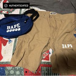 Bape ( A Bathing Ape ) Cargo Shorts