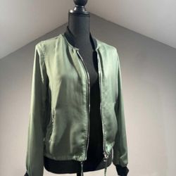 Small Green Black Bomber Jacket