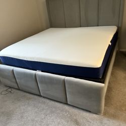 King Size Bed frame Mattress And Box Spring