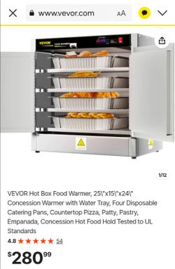 VEVOR Hot Box Food Warmer 25x15x24