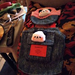 Panda bear harness with hat