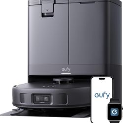 eufy X10 Pro Omni Robot Vacuum and Mop Combo, 8,000 Pa, Dual Mops with 12 mm Auto-Lift and Carpet Detection, AI Obstacle Avoidance, Auto Mop Washing&D