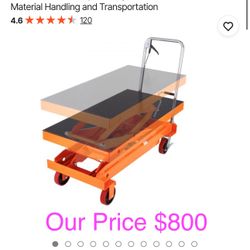 Hydraulic Lift Table Cart