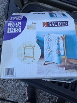 Sauder Solid Wood  Medium Oak Finish Quilt Rack - New in Box