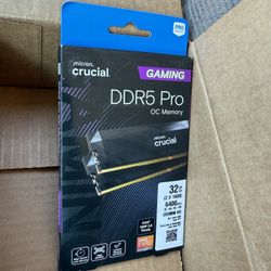 Crucial ddr5 Ram 6400 cl 32 1.35v OC Gaming  Brand New 