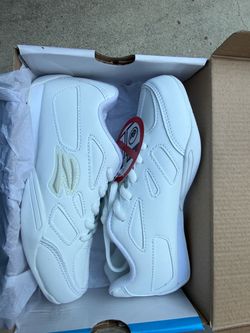 White Lace-Up Sneakers New in Box