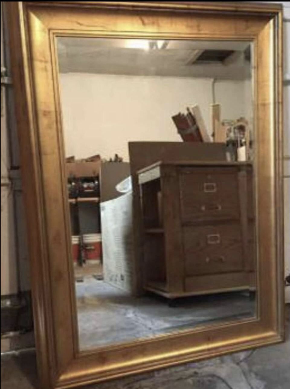Large beveled mirrors