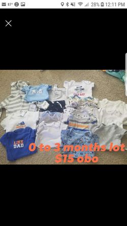 0 to 3 months boy lot