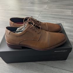 Men's Rockport Brown Oxfords Lace up Shoes Size 11 