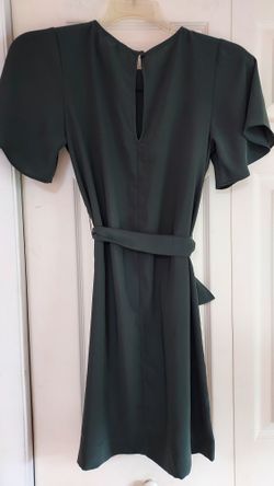 H&M Military Olive Green Shift Dress Flutter Short Sleeves Self Belt Size 2  for Sale in Hopatcong, NJ - OfferUp