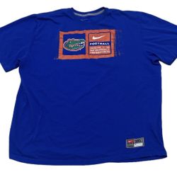 Nike T Shirt Men’s 3XL Blue Orange Florida Gators Football Graphic Tee Casual