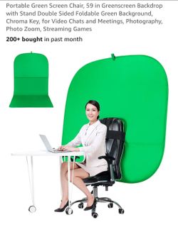 Portable Green Screen Chair Backdrop 59in