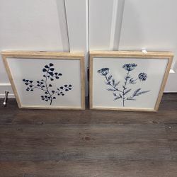 Photos Living Room Blue Flowers 