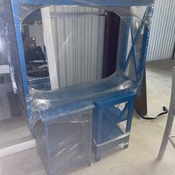 Aqua Blue Set (2 End Tables & 1 Table Console) 