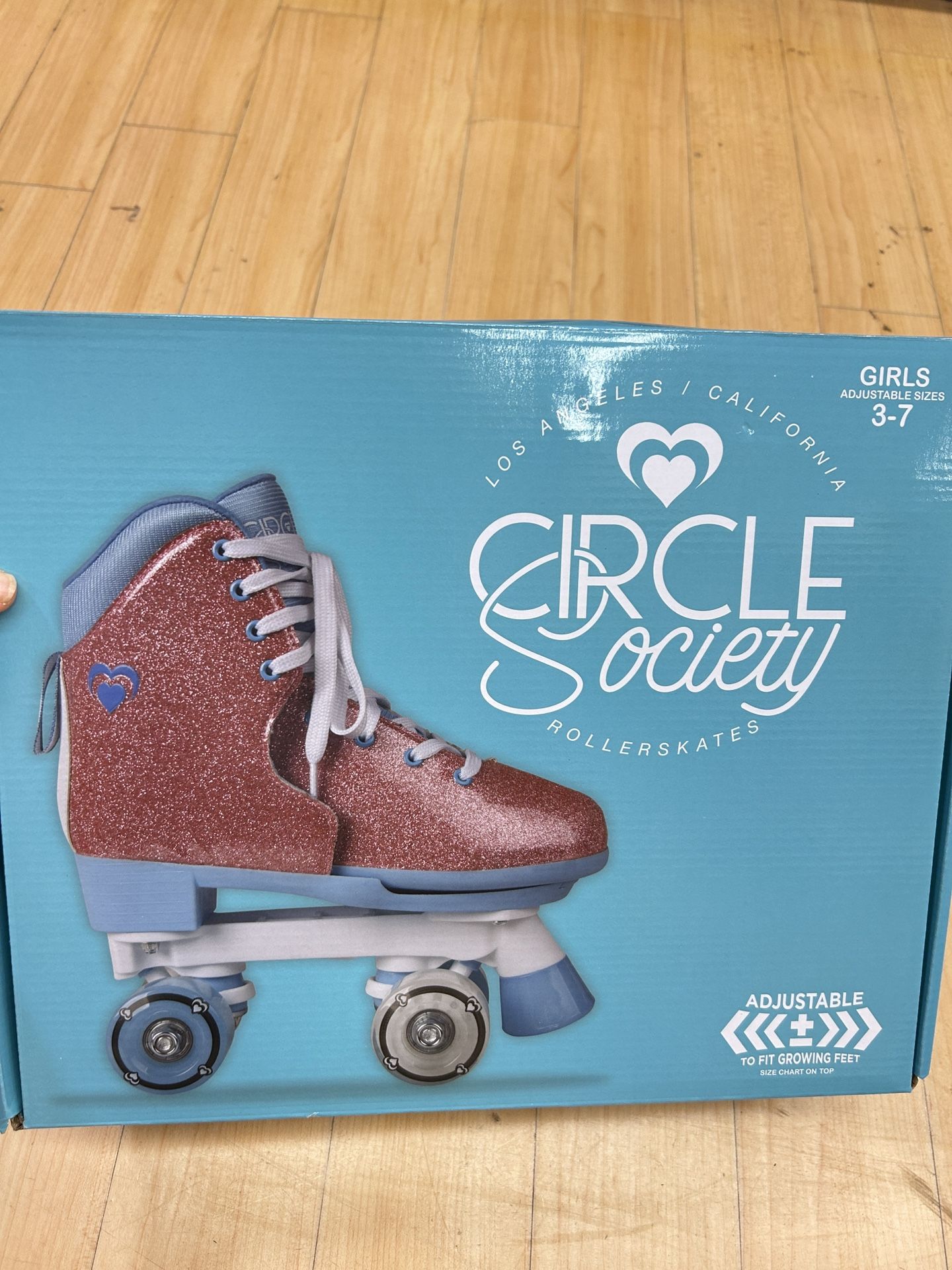 NWT Girls' sparkly adjustable Roller Skates