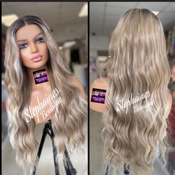 Human Hair Blended Lace Front wig 