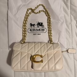 BRAND NEW- White Coach Tabby bag 26cm