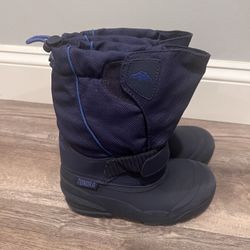Kids Tundra Quebec Warm Winter Snow Boots. Navy Blue Color. Size 1.